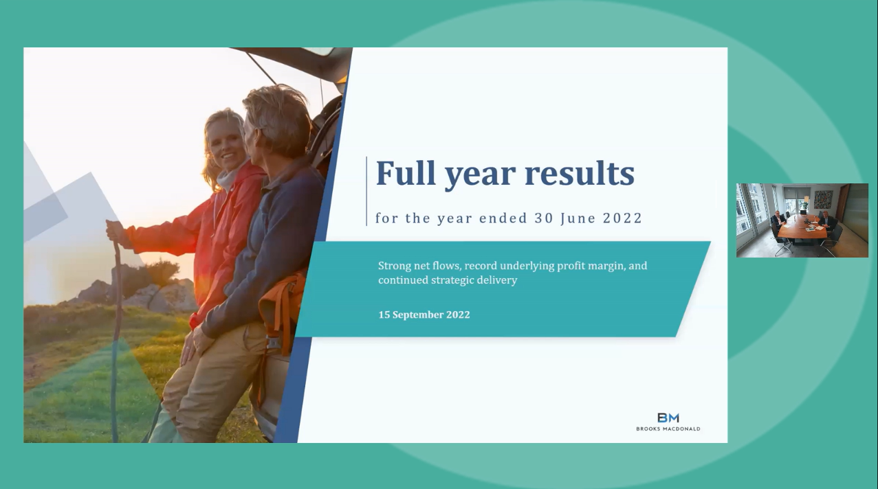 Brooks Macdonald - FY Results - Investor Presentation video - 20 September 2022