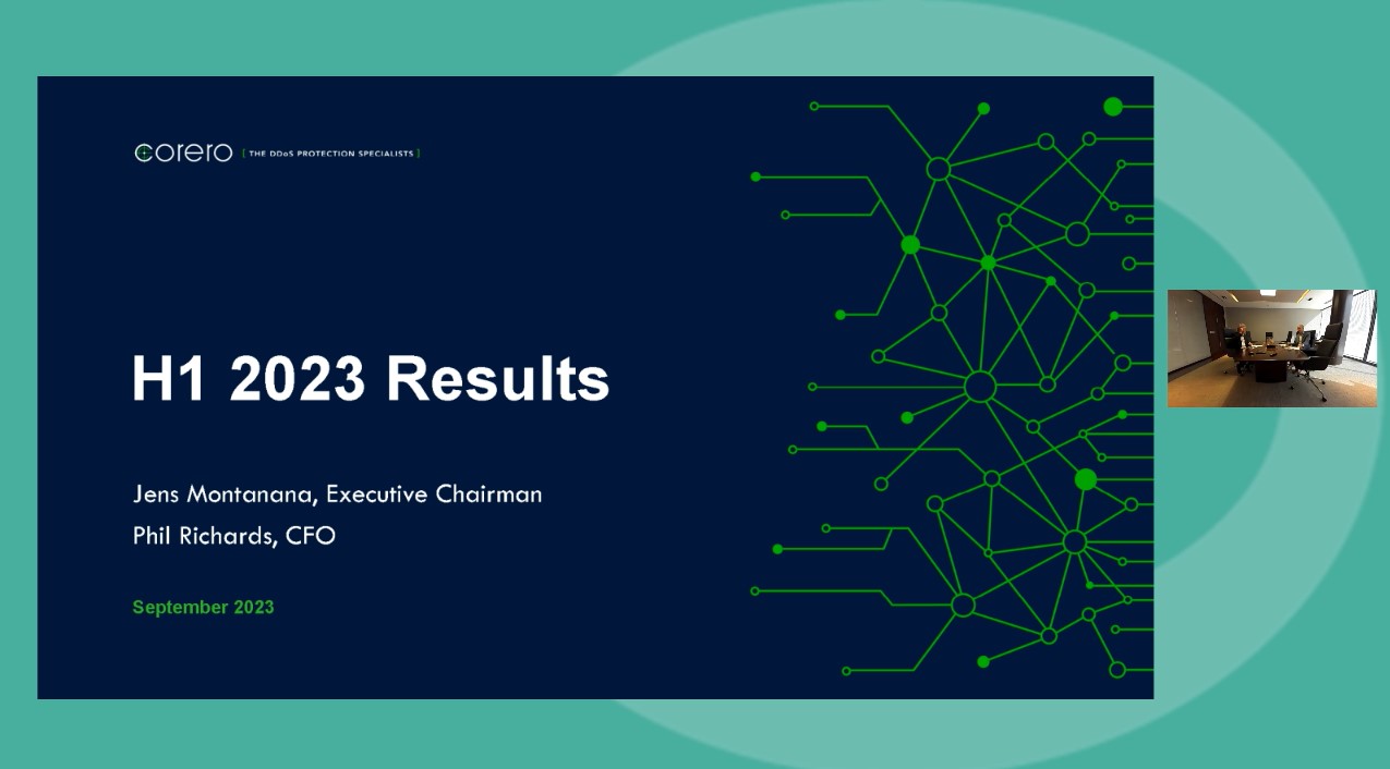 Corero Network Security - HY Results - Investor Presentation video - 21 September 2023