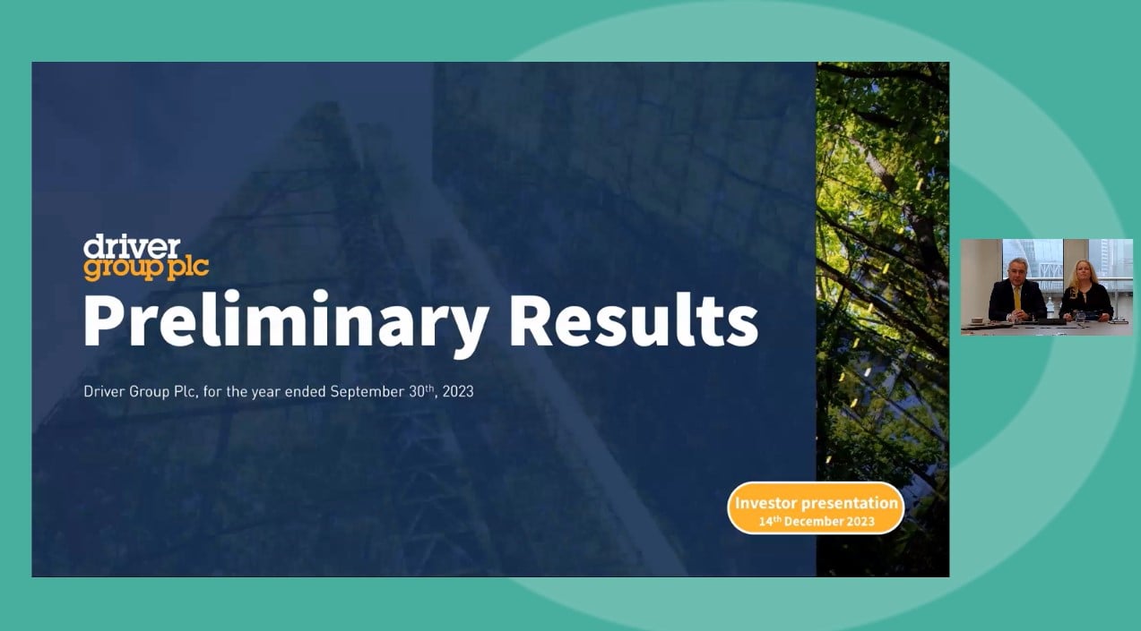 Driver Group - FY Results - Investor Presentation video - 14 December 2023