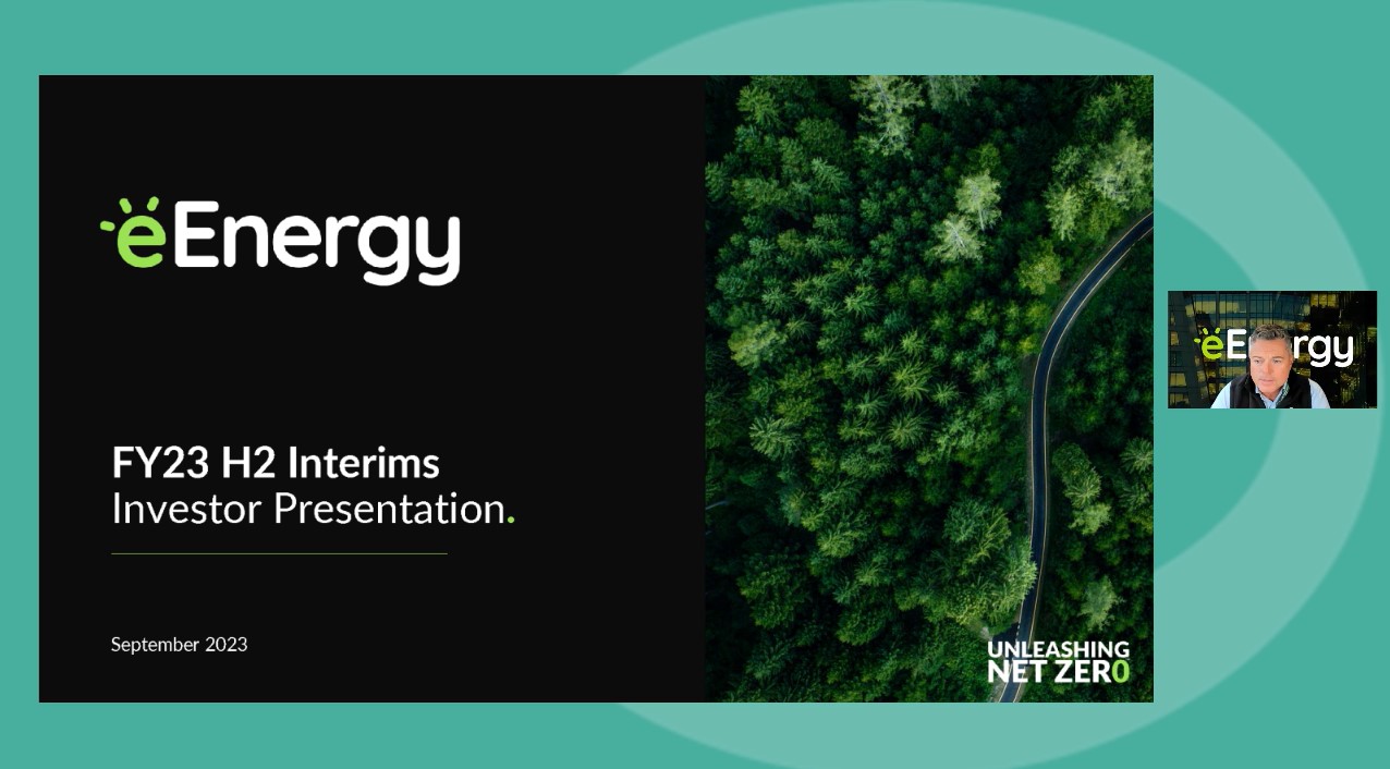 eEnergy Group - HY Results - Investor Presentation video - 28 September 2023