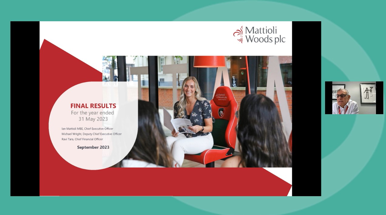 Mattioli Woods - FY Results - Investor Presentation video - 15 September 2023