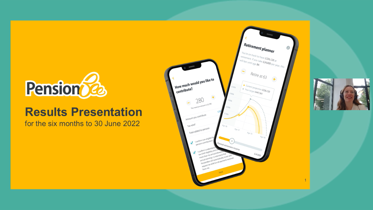 PensionBee - Q2 Trading Update - Investor Presentation video - 22 July 2022
