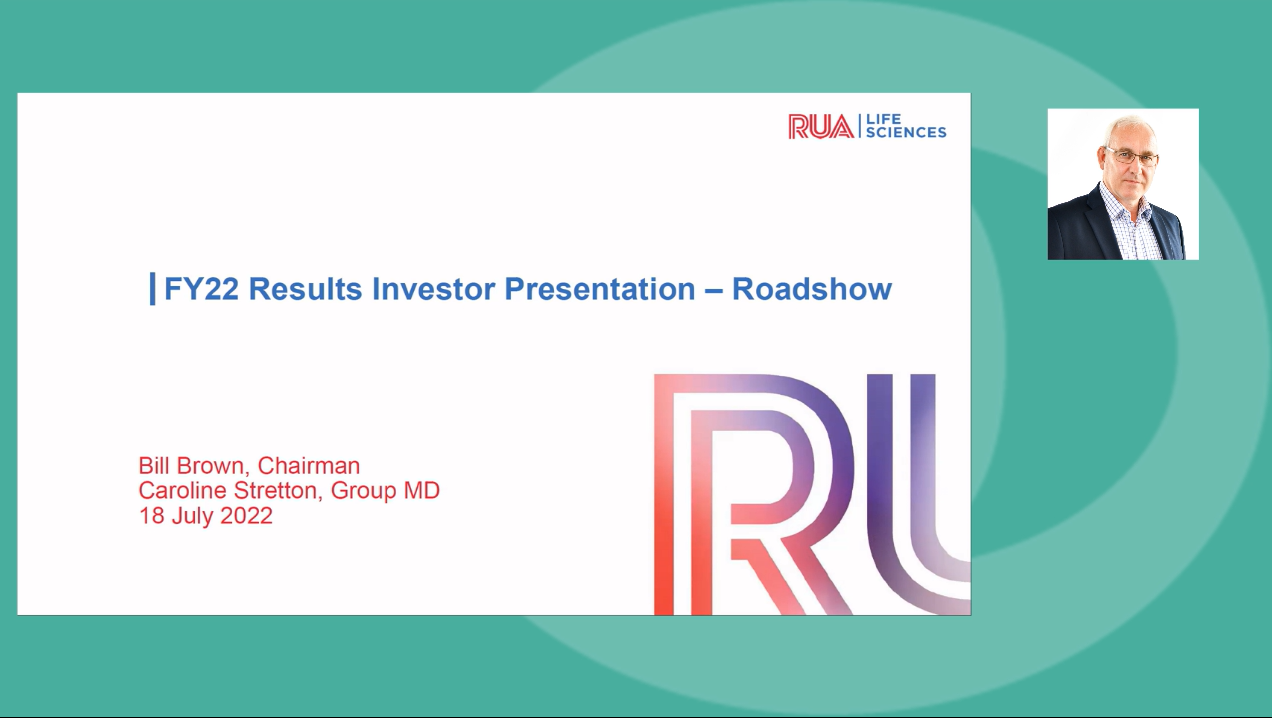 RUA Life Sciences - FY Results - Investor Presentation video - 18 July 2022