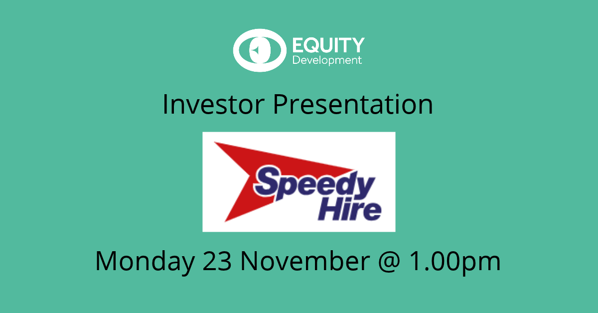 Speedy Hire: Investor Presentation (HY Results) - 23 November 2026