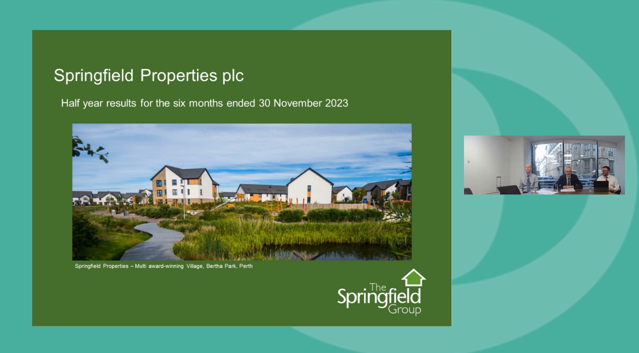 Springfield Properties - HY Results - Investor Presentation video - 22 February 2024