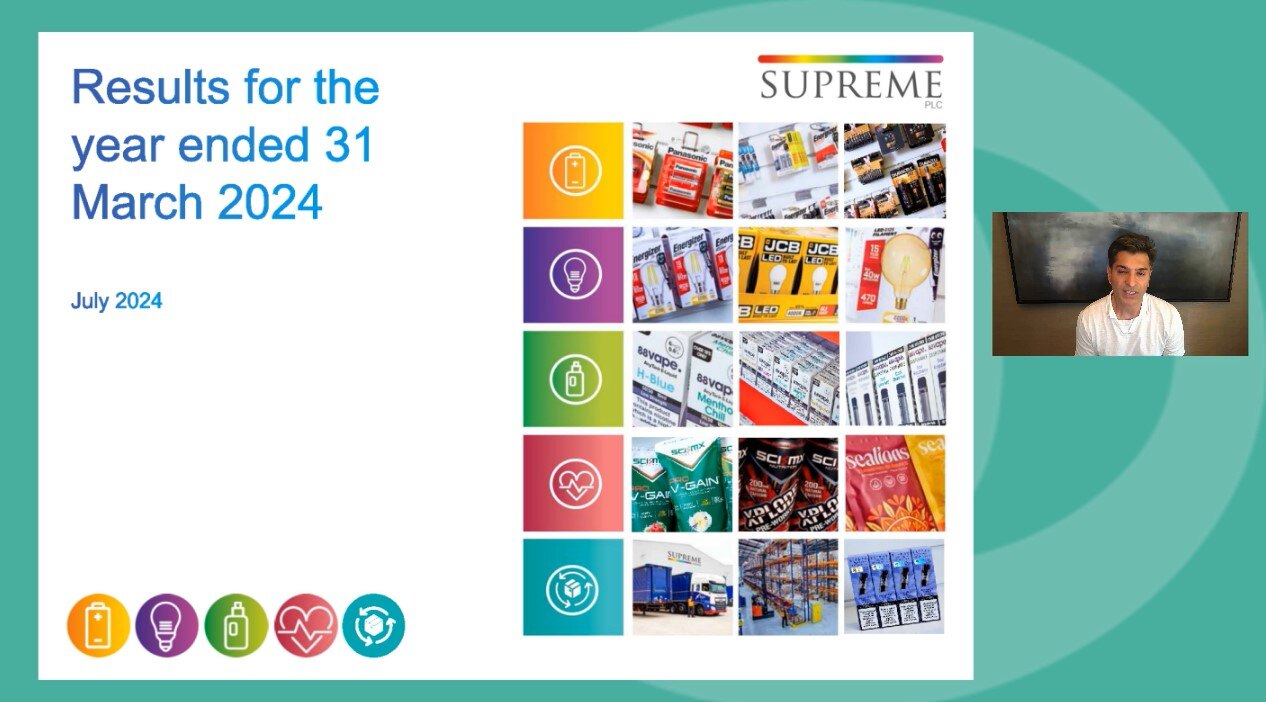 Supreme plc - FY Results - Investor Presentation video - 2 July 2024