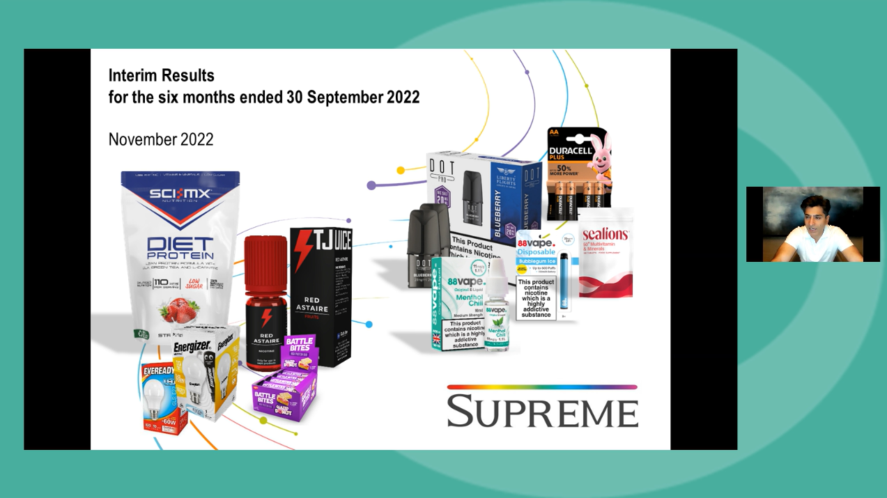 Supreme - HY Results - Investor Presentation video - 29 November 2022