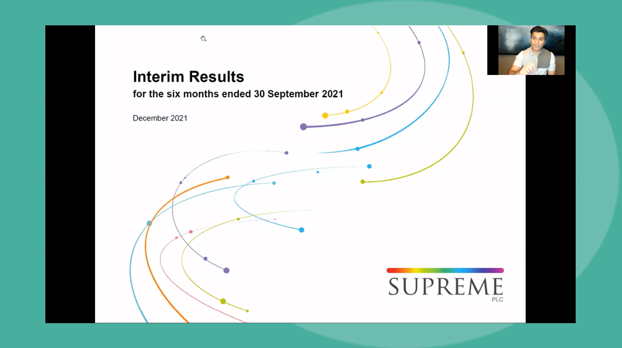 Supreme - HY Results - Investor Presentation video - 8 December 2021