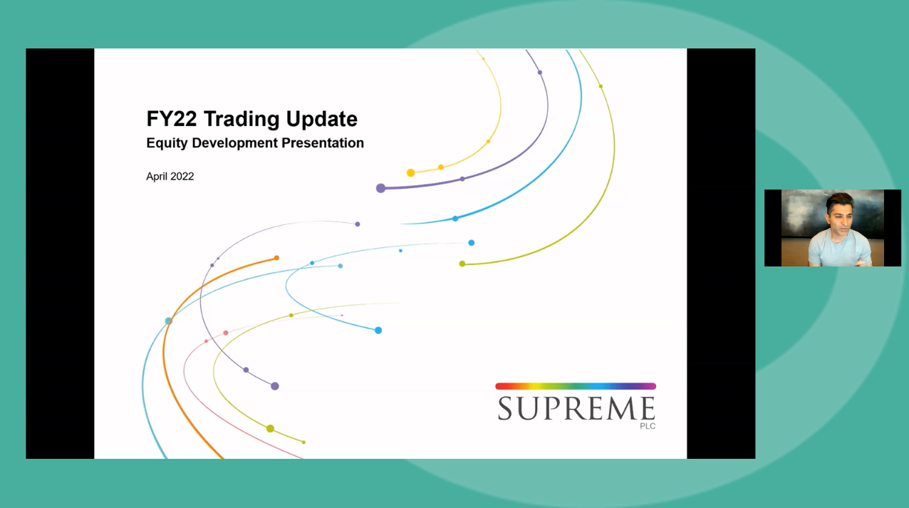 Supreme - Trading Update - Investor Presentation video - 22 April 2022