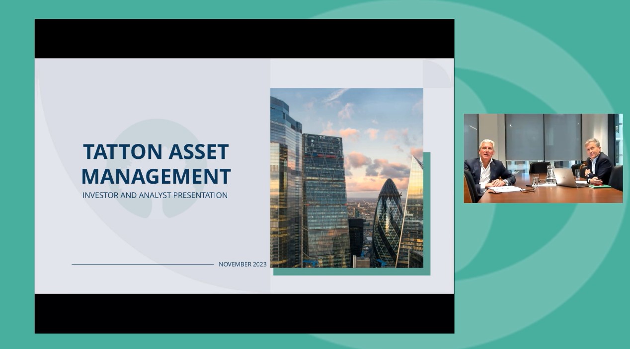 Tatton Asset Management - HY Results - Investor Presentation video - 22 November 2023