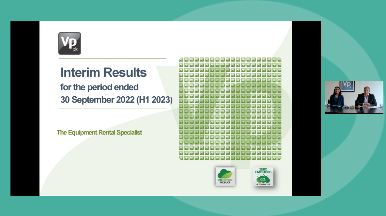 Vp - HY Results - Investor Presentation video - 1 December 2022