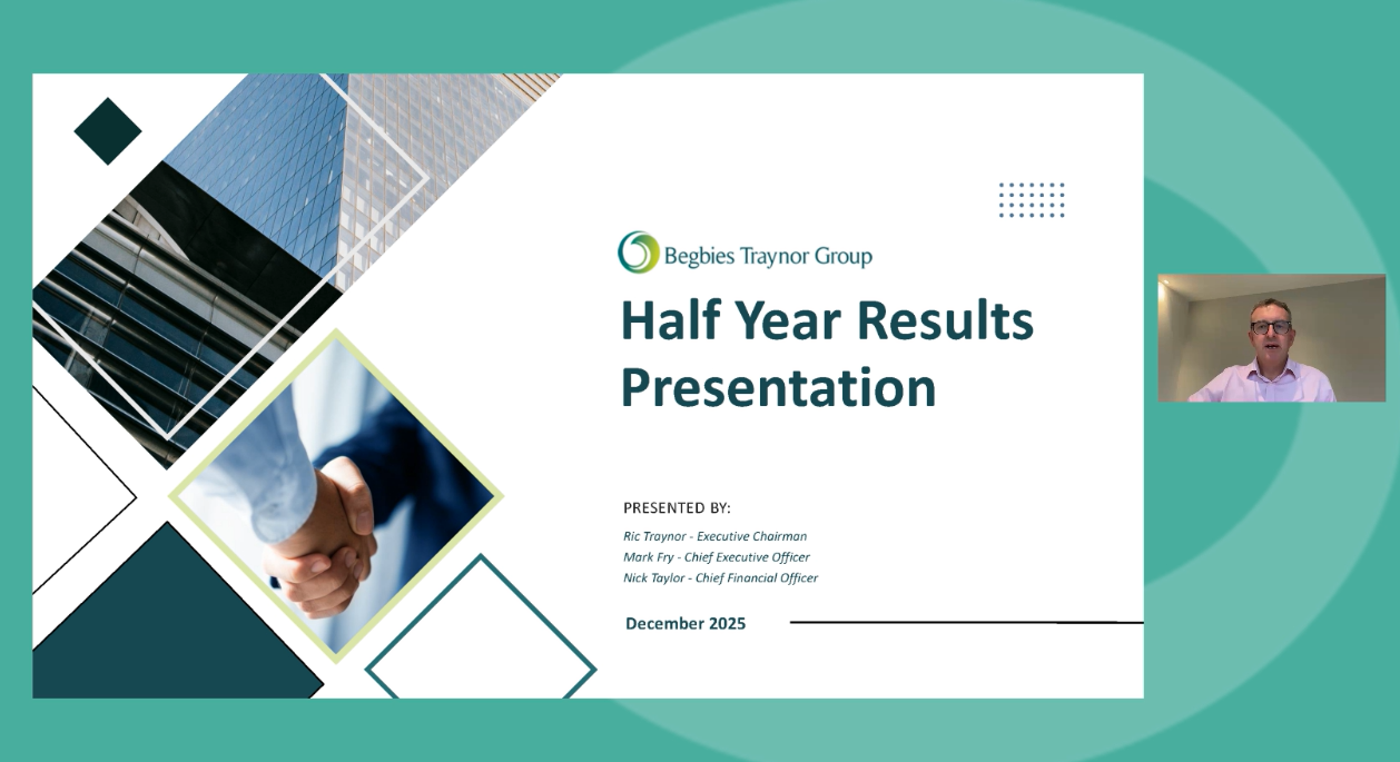 Begbies Traynor - HY Results - Investor Presentation video - 12 December 2025