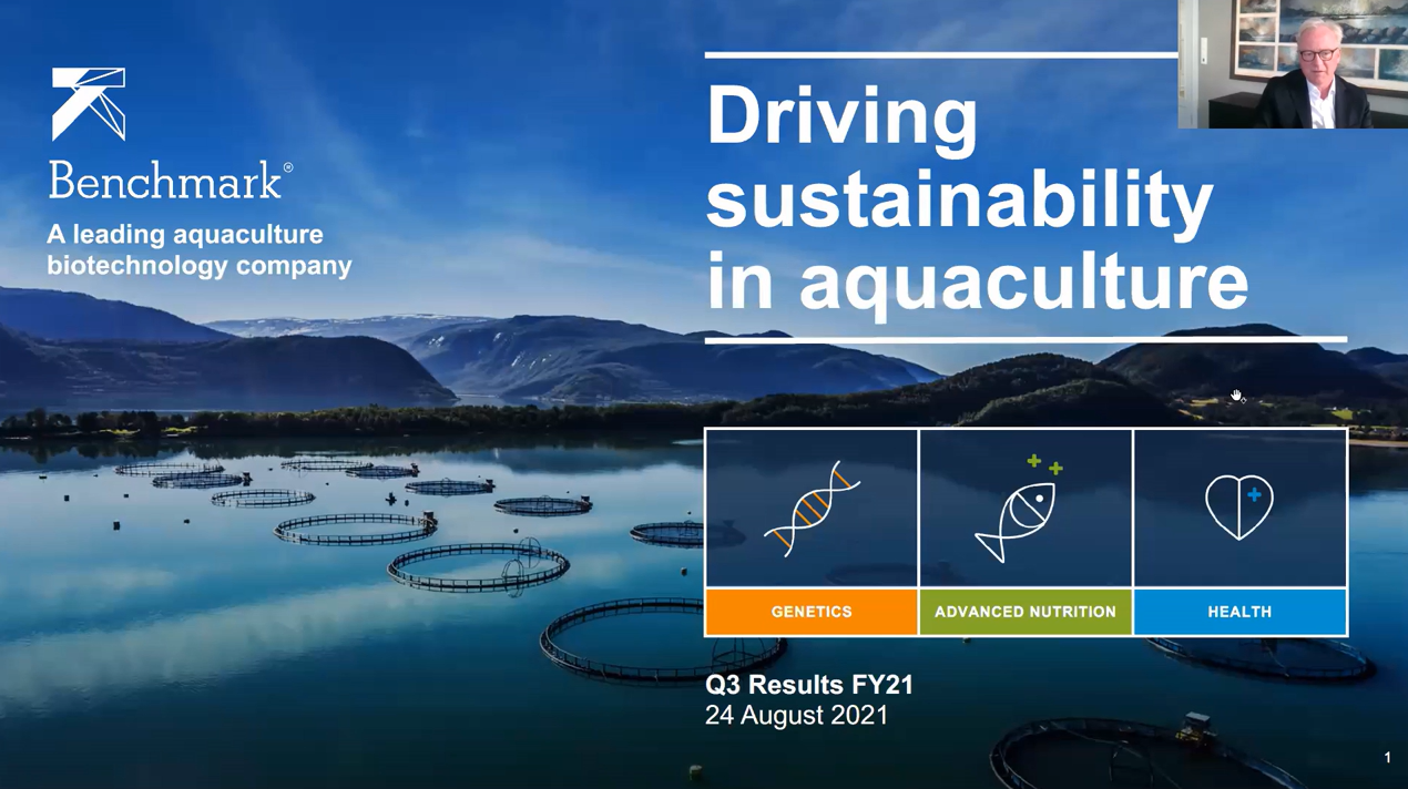 Benchmark Holdings - Q3 Results - Investor presentation video - 1 September 2021
