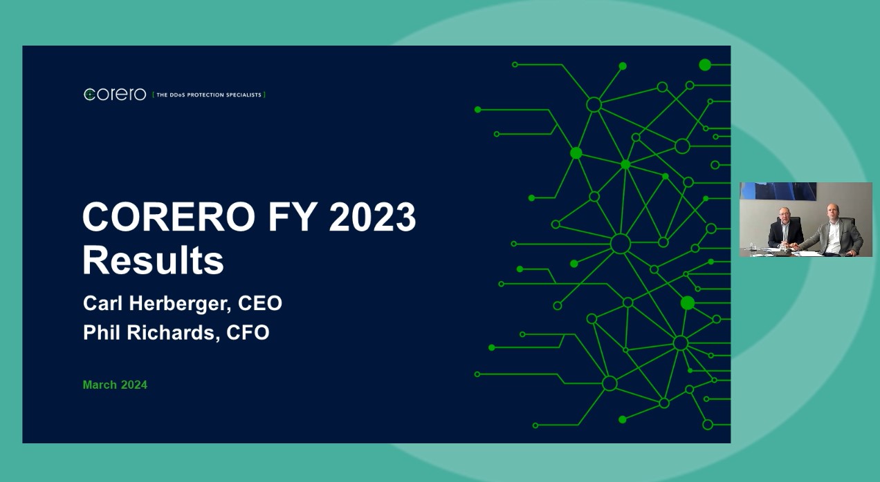 Corero Network Security - FY23 Results - Investor Presentation video - 27 March 2024