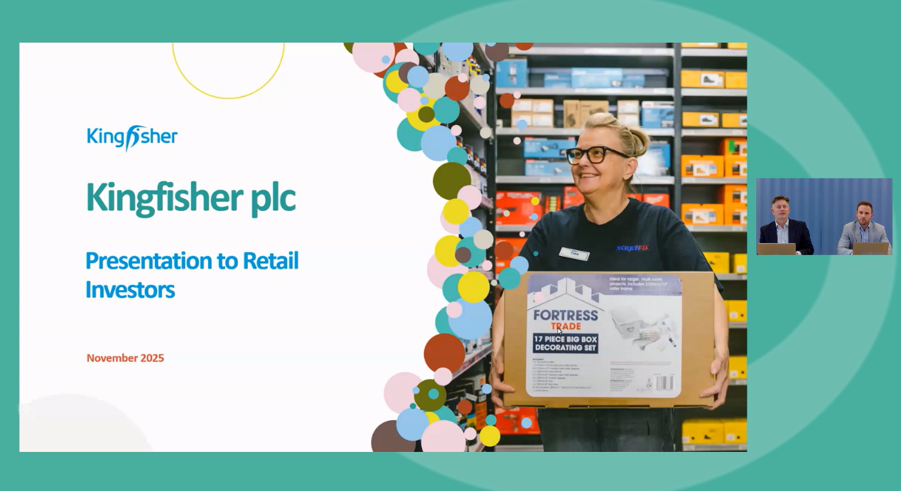 Kingfisher - Q3 Trading Update - Investor Presentation video - 26 November 2025