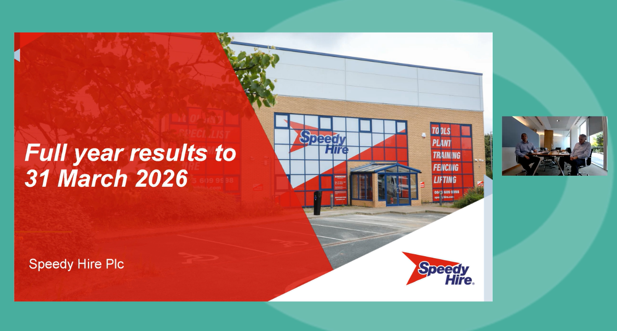 Speedy Hire: FY Results - Investor Presentation video - 18 June 2026