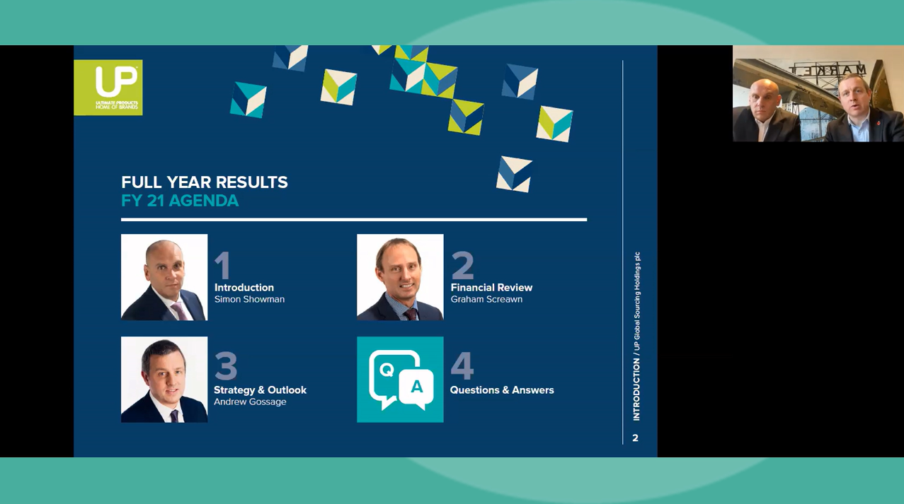 UPGS - FY Results - Investor Presentation video - 2 November 2021