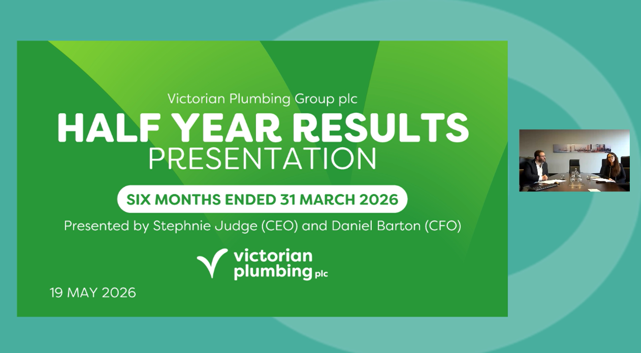 Victorian Plumbing - HY Results - Investor Presentation video - 22 May 2026